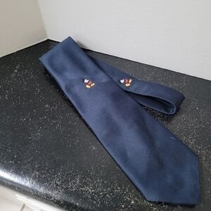 Vintage Mickey Mouse by Cervantes Navy tie with Embroidered Mickey